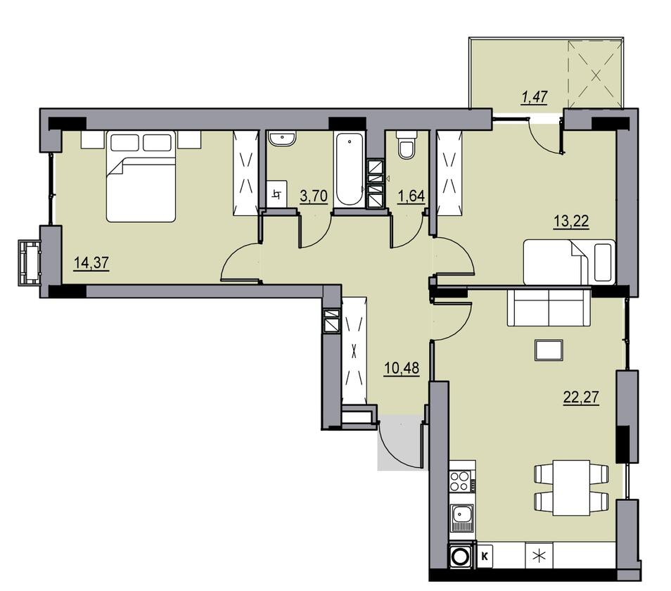 Марії Мундяк 5, Залізничний район Марії Мундяк 5, Залізничний район